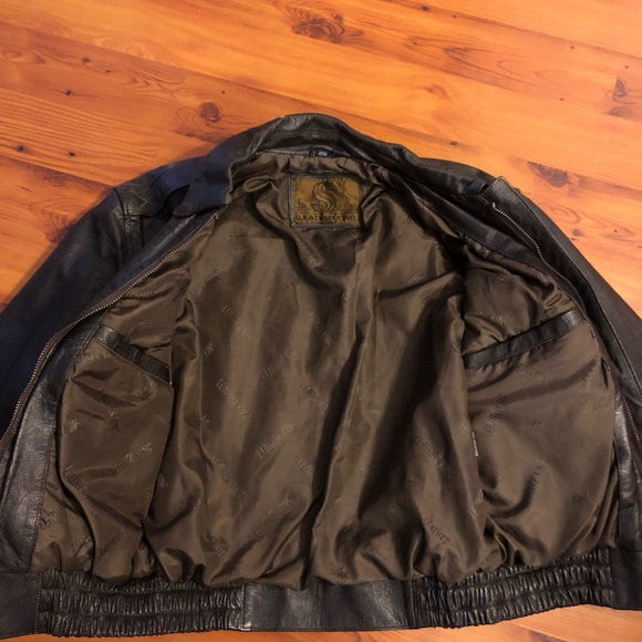 leather king Jackets & Coats Vintage Bomber Jacket Poshmark